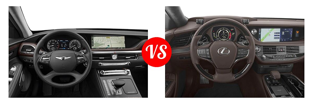 2020 Genesis G90 Sedan 3.3T Premium / 5.0L Ultimate vs. 2020 Lexus LS 500 Sedan LS 500 / LS 500 Inspiration Series - Dashboard Comparison