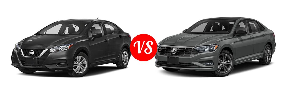 2020 Nissan Versa Sedan S / SR / SV vs. 2020 Volkswagen Jetta Sedan R-Line - Front Left Comparison