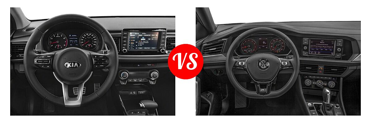 2020 Kia Rio Sedan LX vs. 2020 Volkswagen Jetta Sedan R-Line - Dashboard Comparison