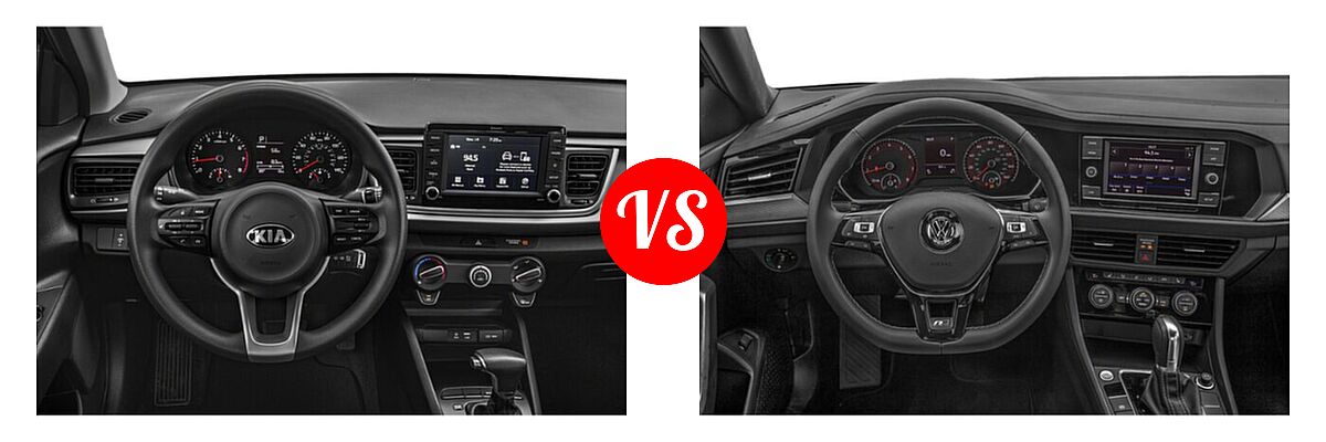 2020 Kia Rio Sedan S vs. 2020 Volkswagen Jetta Sedan R-Line - Dashboard Comparison