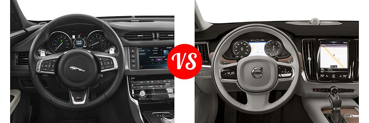2017 Jaguar XF Sedan Diesel 20d vs. 2017 Volvo S90 Sedan Inscription / Momentum - Dashboard Comparison