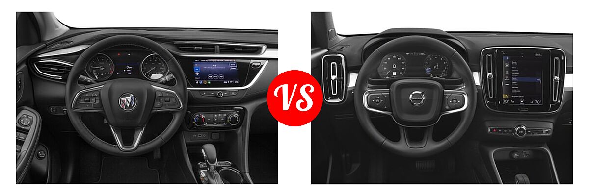 2020 Buick Encore GX SUV Essence / Preferred / Select vs. 2019 Volvo XC40 SUV Momentum / R-Design - Dashboard Comparison
