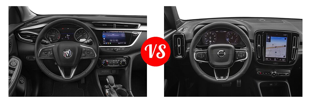 2020 Buick Encore GX SUV Essence / Preferred / Select vs. 2019 Volvo XC40 SUV R-Design - Dashboard Comparison