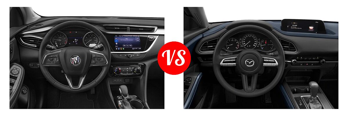 2020 Buick Encore GX SUV Essence / Preferred / Select vs. 2020 Mazda CX-30 SUV AWD - Dashboard Comparison