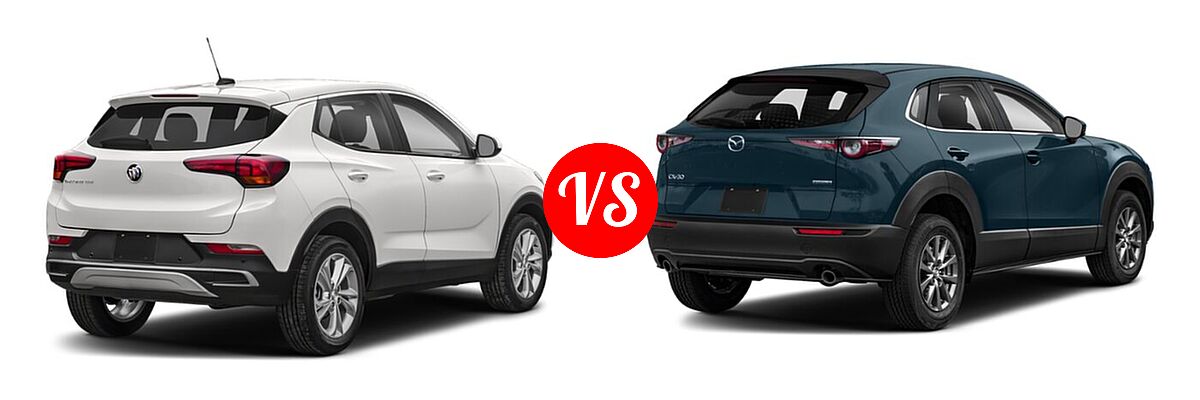 2020 Buick Encore GX SUV Essence / Preferred / Select vs. 2020 Mazda CX-30 SUV FWD - Rear Right Comparison