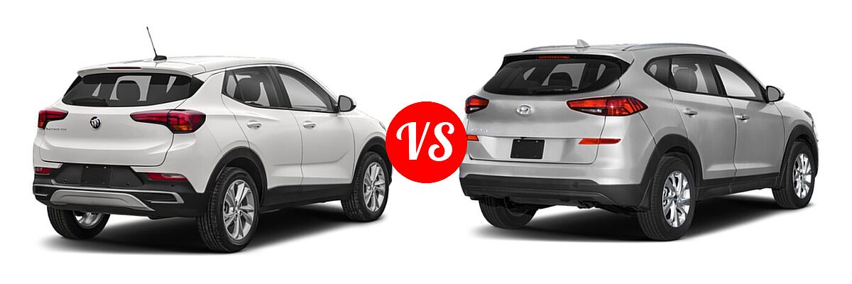 2020 Buick Encore GX SUV Essence / Preferred / Select vs. 2020 Hyundai Tucson SUV SE / Value - Rear Right Comparison