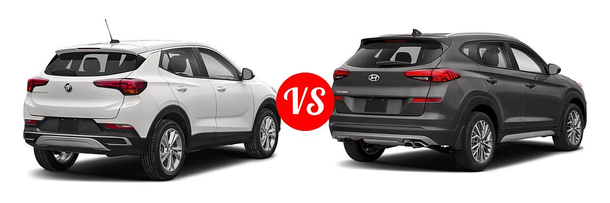 2020 Buick Encore GX SUV Essence / Preferred / Select vs. 2020 Hyundai Tucson SUV SEL - Rear Right Comparison