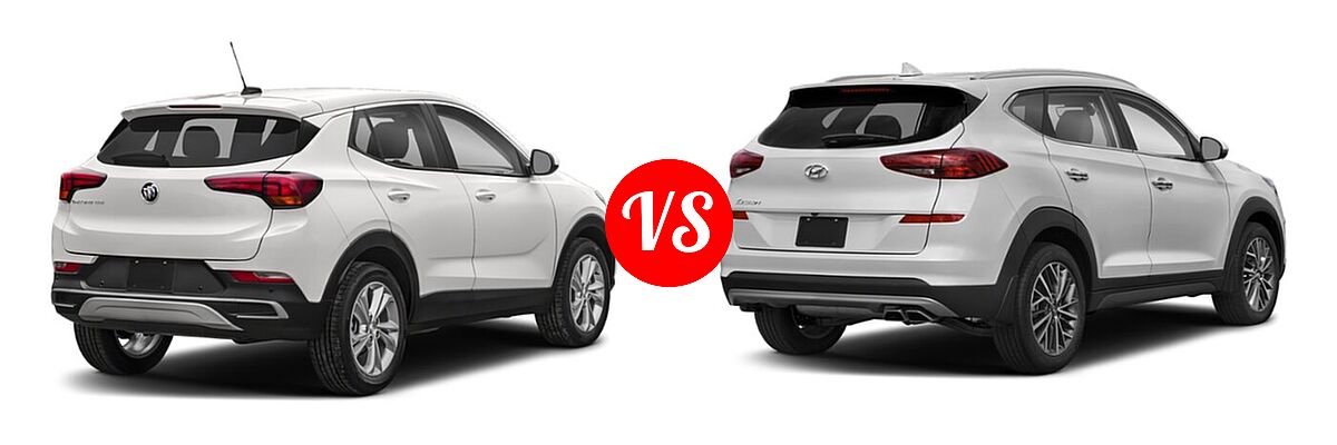 2020 Buick Encore GX SUV Essence / Preferred / Select vs. 2020 Hyundai Tucson SUV Limited - Rear Right Comparison