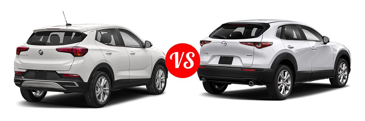 2020 Buick Encore GX SUV Essence / Preferred / Select vs. 2020 Mazda CX-30 SUV Select Package - Rear Right Comparison