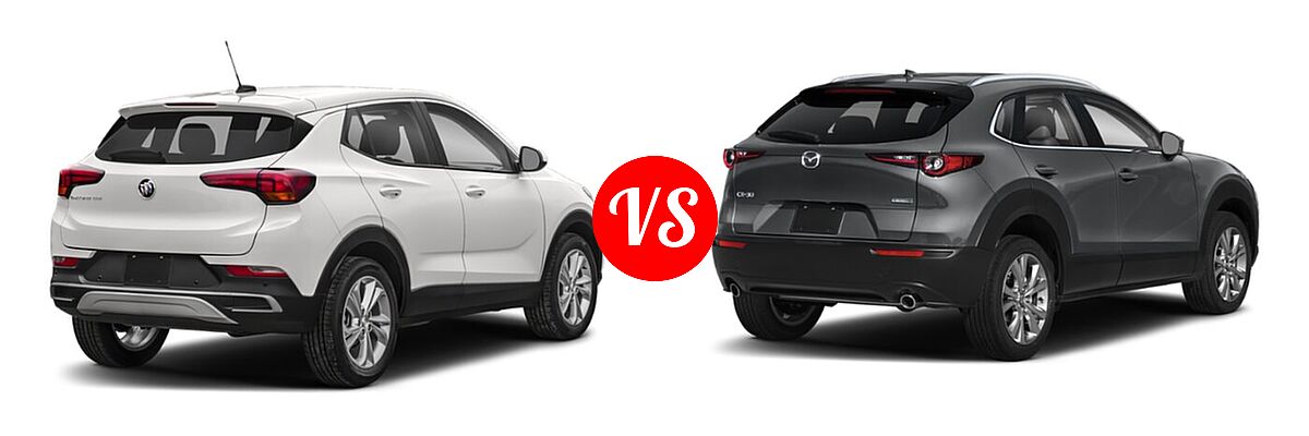 2020 Buick Encore GX SUV Essence / Preferred / Select vs. 2020 Mazda CX-30 SUV Premium Package - Rear Right Comparison