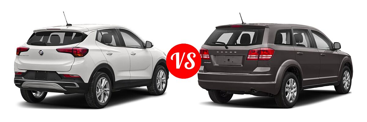 2020 Buick Encore GX SUV Essence / Preferred / Select vs. 2020 Dodge Journey SUV SE Value - Rear Right Comparison