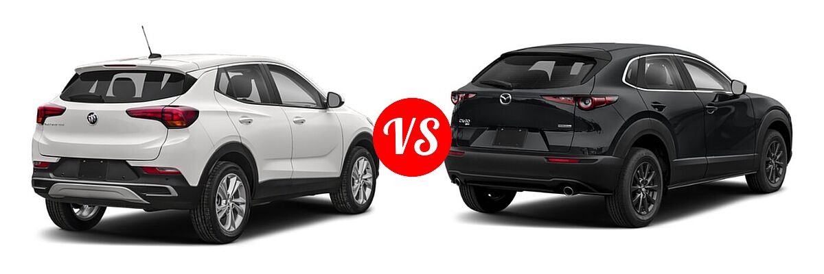 2020 Buick Encore GX SUV Essence / Preferred / Select vs. 2020 Mazda CX-30 SUV AWD - Rear Right Comparison