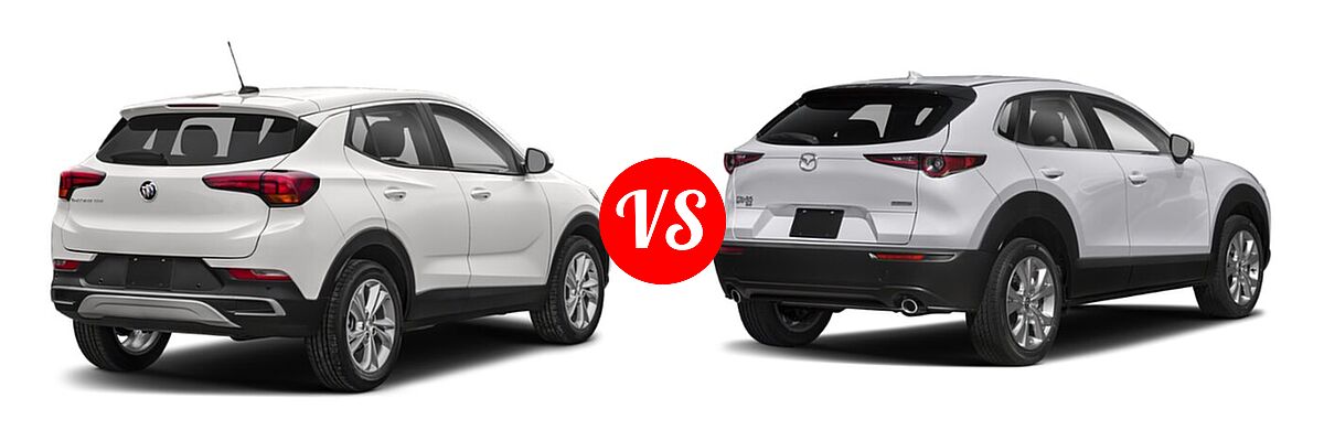 2020 Buick Encore GX SUV Essence / Preferred / Select vs. 2020 Mazda CX-30 SUV Preferred Package - Rear Right Comparison