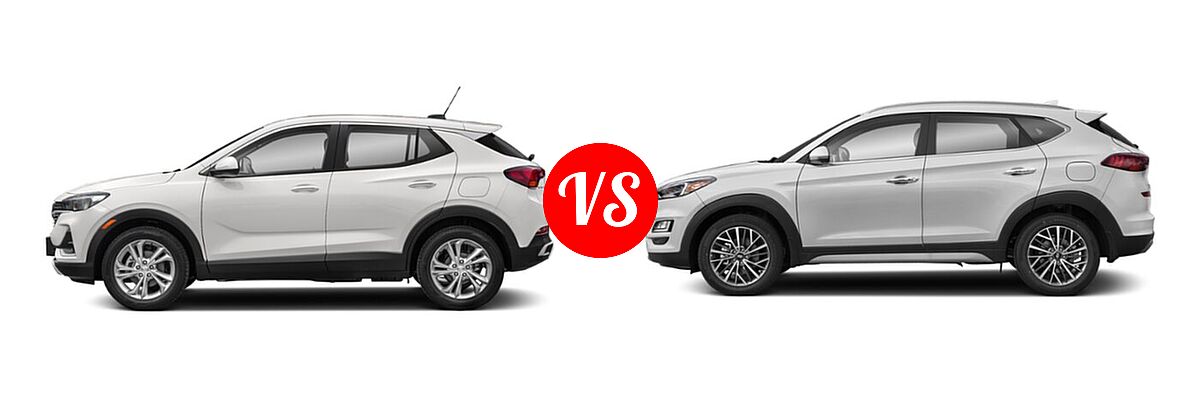 2020 Buick Encore GX SUV Essence / Preferred / Select vs. 2020 Hyundai Tucson SUV Limited - Side Comparison
