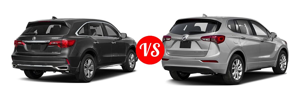2020 Acura MDX SUV SH-AWD 7-Passenger vs. 2019 Buick Envision SUV Essence / FWD 4dr / Preferred / Premium / Premium II - Rear Right Comparison