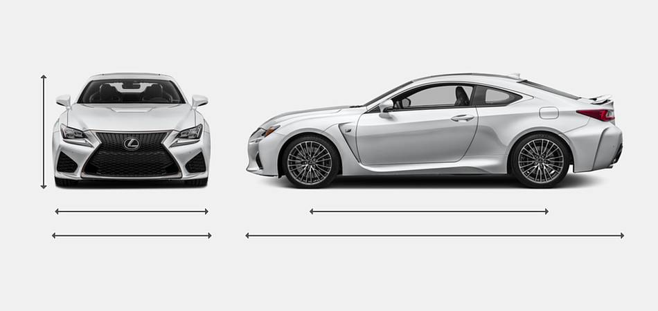 2017 Lexus RC F Exterior Dimensions