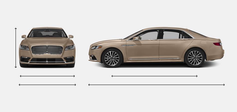 2017 Lincoln Continental Exterior Dimensions