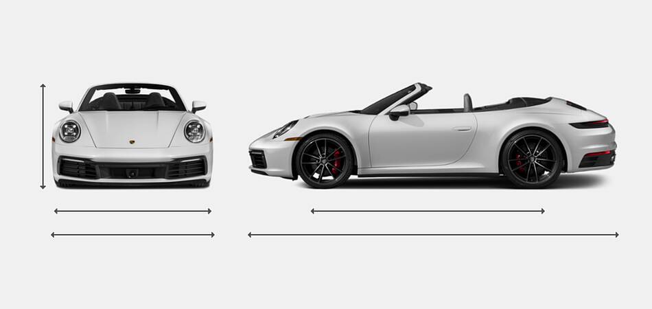 2020 Porsche 911 Convertible Exterior Dimensions
