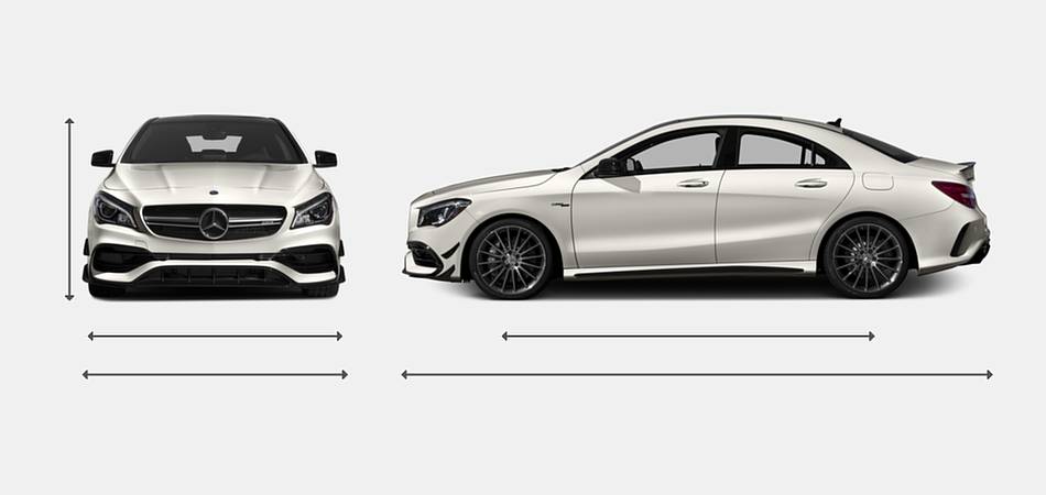 2017 Mercedes-Benz CLA-Class AMG CLA 45 Exterior Dimensions