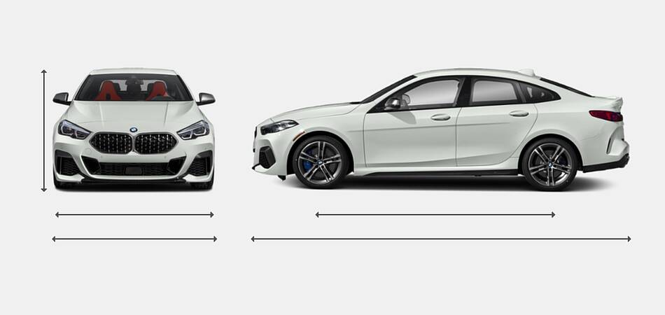2022 BMW 2 Series M235i Gran Coupe Exterior Dimensions