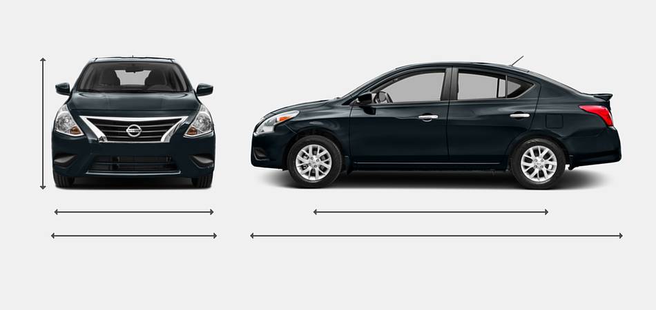 2017 Nissan Versa Exterior Dimensions