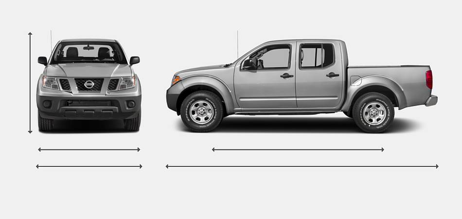 2017 Nissan Frontier King Cab Exterior Dimensions