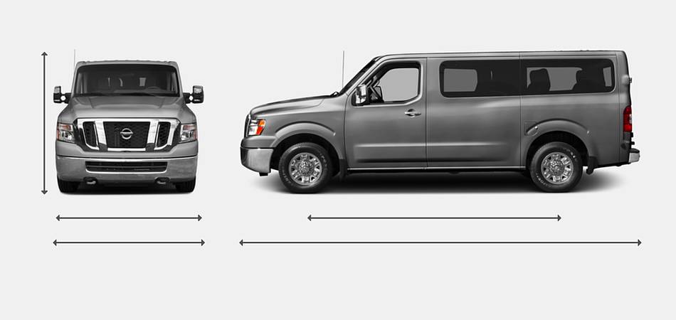 2017 Nissan NV Passenger Exterior Dimensions