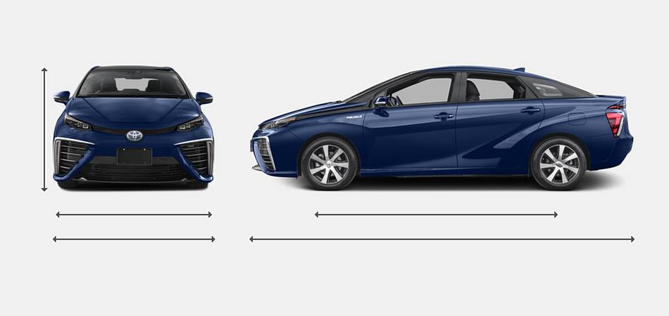 2017 Toyota Mirai Exterior Dimensions