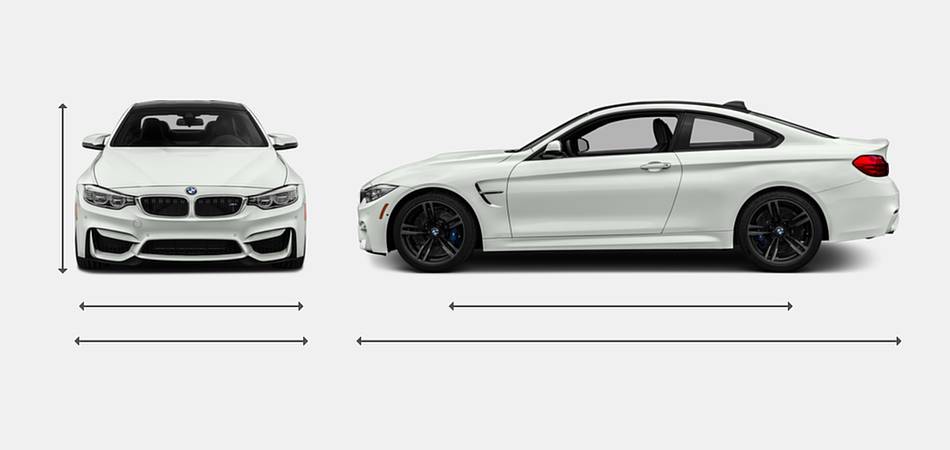 2016 BMW M4 Coupe Exterior Dimensions
