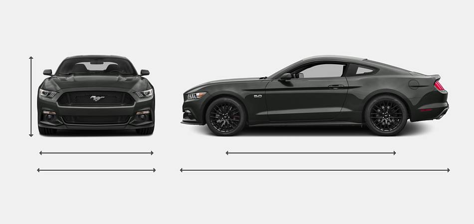 2016 Ford Mustang Coupe Exterior Dimensions