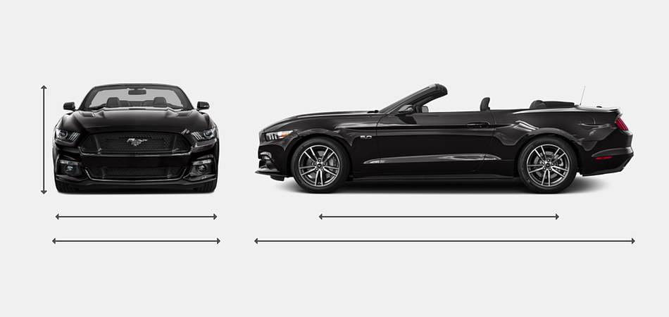 2016 Ford Mustang Convertible Exterior Dimensions