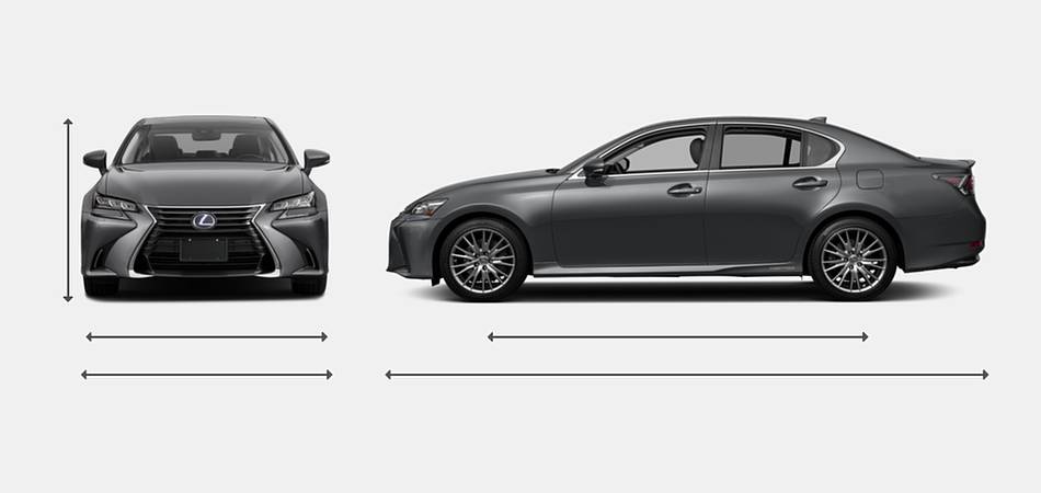 2016 Lexus GS 450h Exterior Dimensions