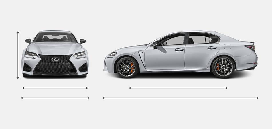 2016 Lexus GS F Exterior Dimensions