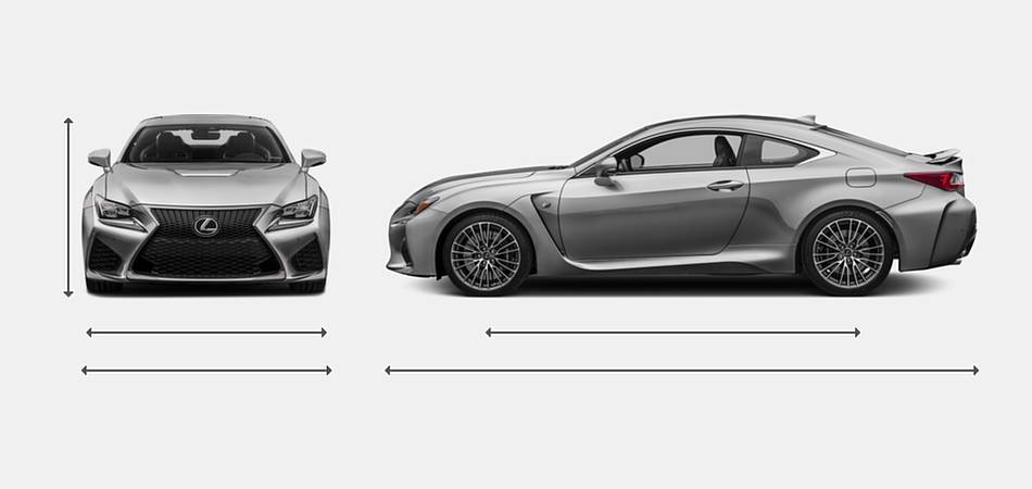 2016 Lexus RC F Exterior Dimensions
