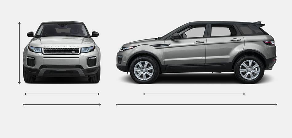 2016 Land Rover Range Rover Evoque Exterior Dimensions