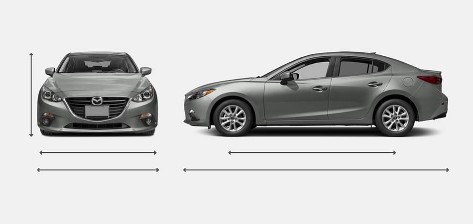 2016 Mazda 3 Sedan Exterior Dimensions