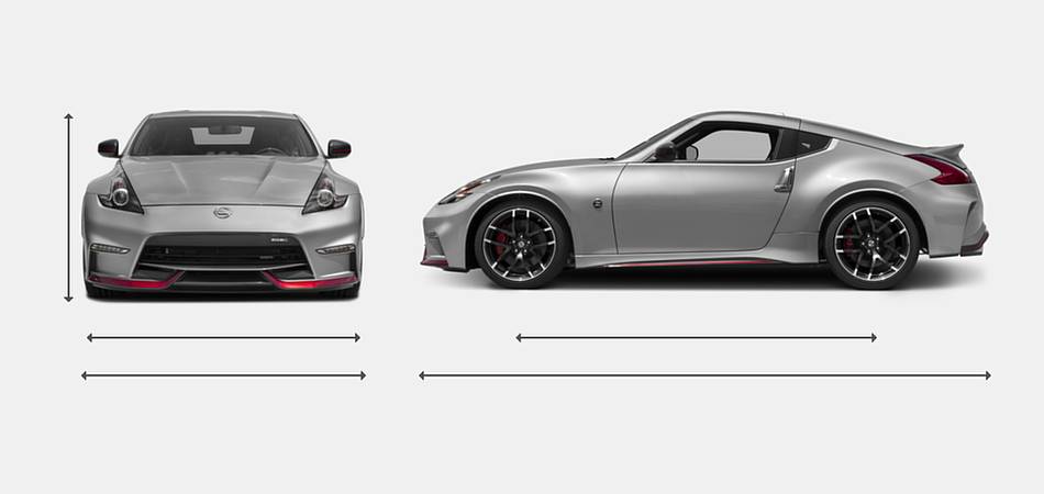 2016 Nissan 370Z Coupe NISMO Exterior Dimensions