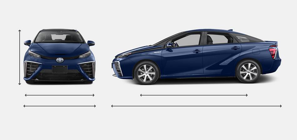 2016 Toyota Mirai Exterior Dimensions