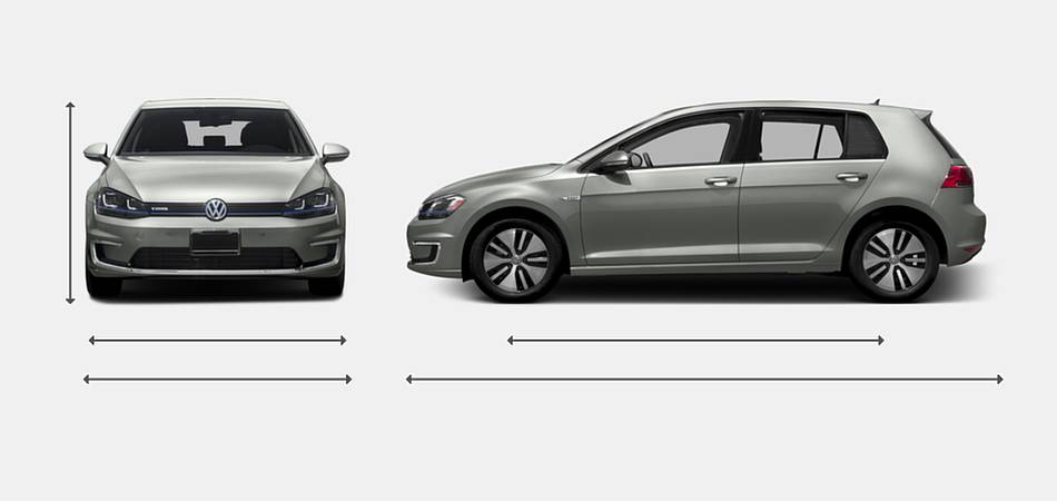 2016 Volkswagen e-Golf Exterior Dimensions