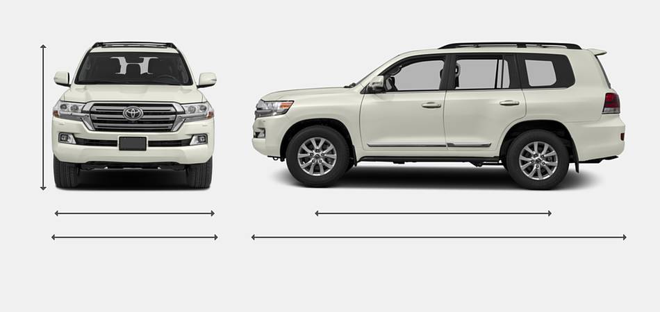 2016 Toyota Land Cruiser Exterior Dimensions