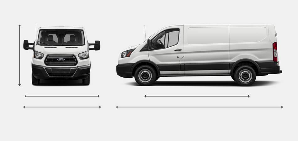 2017 Ford Transit Van Exterior Dimensions