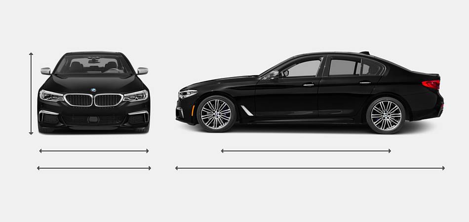 2018 BMW 5 Series M550i xDrive Exterior Dimensions