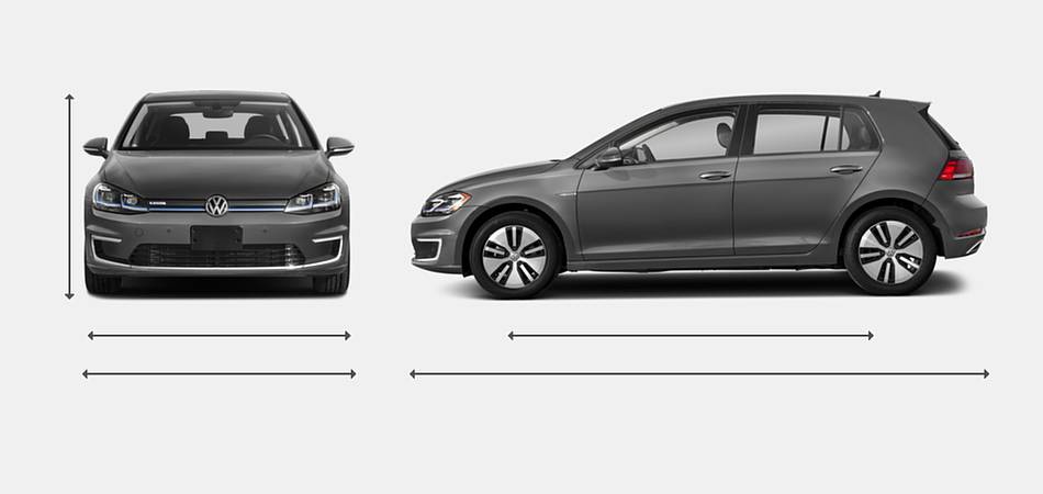 2017 Volkswagen e-Golf Exterior Dimensions