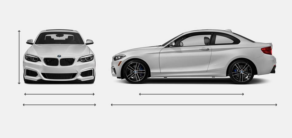 2018 BMW 2 Series Coupe M240i Exterior Dimensions