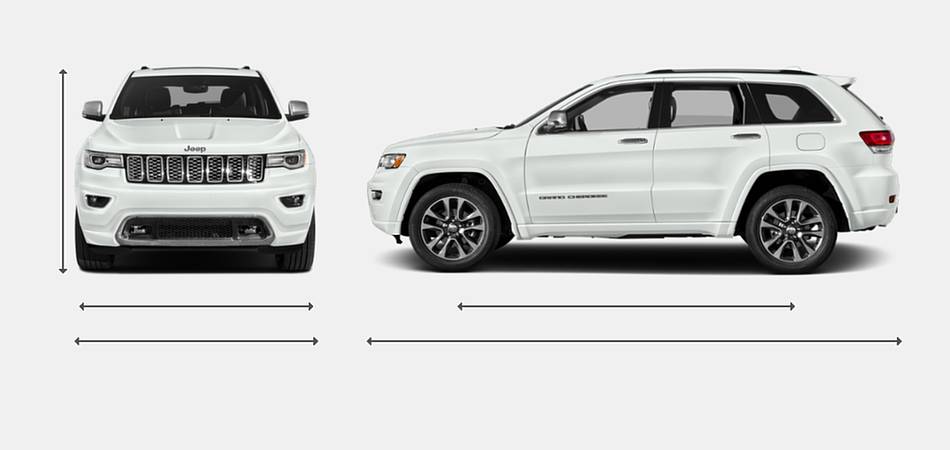 2019 Jeep Grand Cherokee Exterior Dimensions