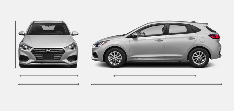 2019 Hyundai Accent Exterior Dimensions