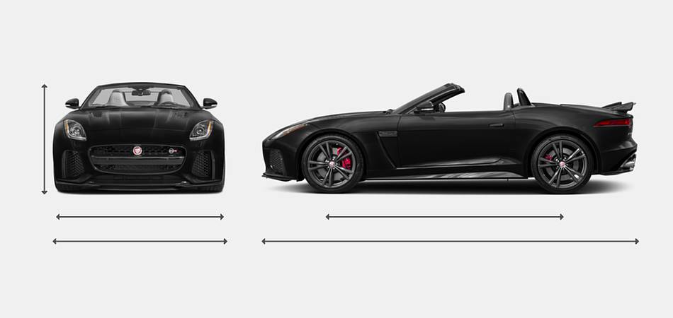 2017 Jaguar F-TYPE Convertible SVR Exterior Dimensions