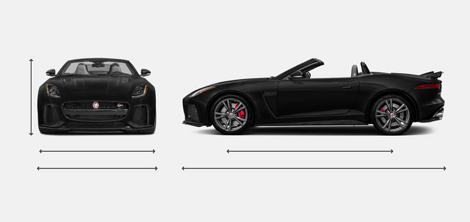 2018 Jaguar F-TYPE Convertible SVR Exterior Dimensions