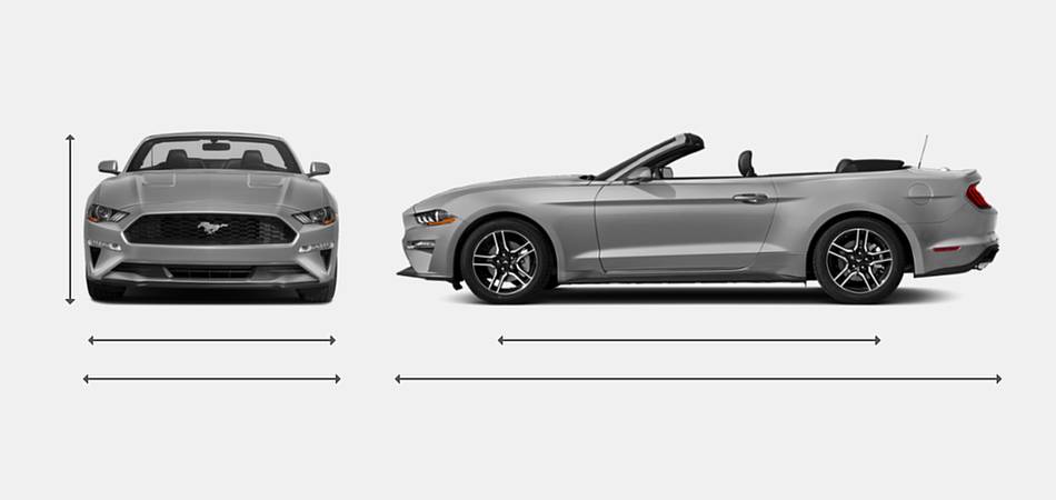 2019 Ford Mustang Convertible Exterior Dimensions