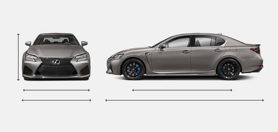 2019 Lexus GS F Exterior Dimensions